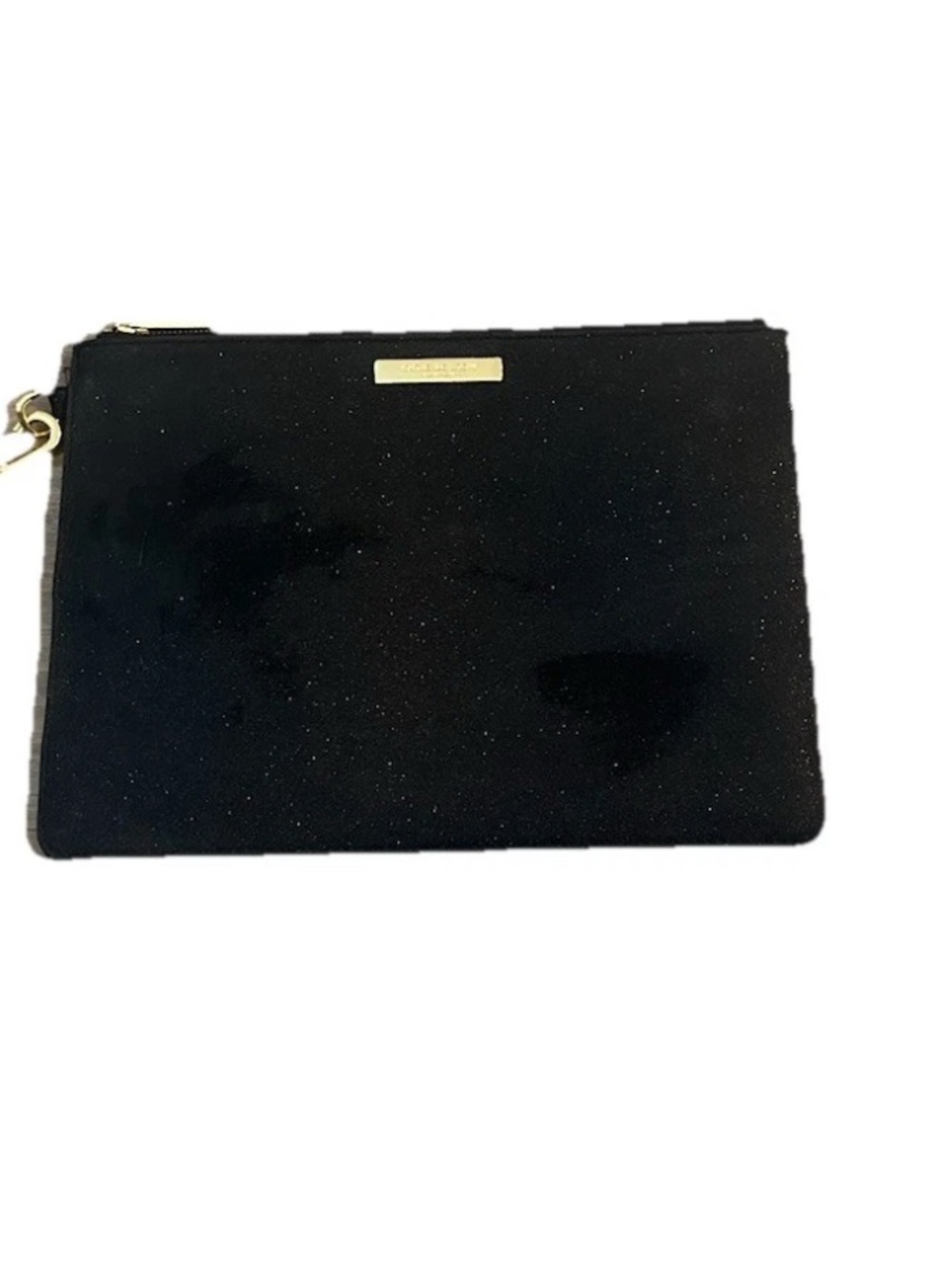 KATIE LOXTON Stardust Womens Vegan Leather Wristlet Strap Clutch 11.5" Black